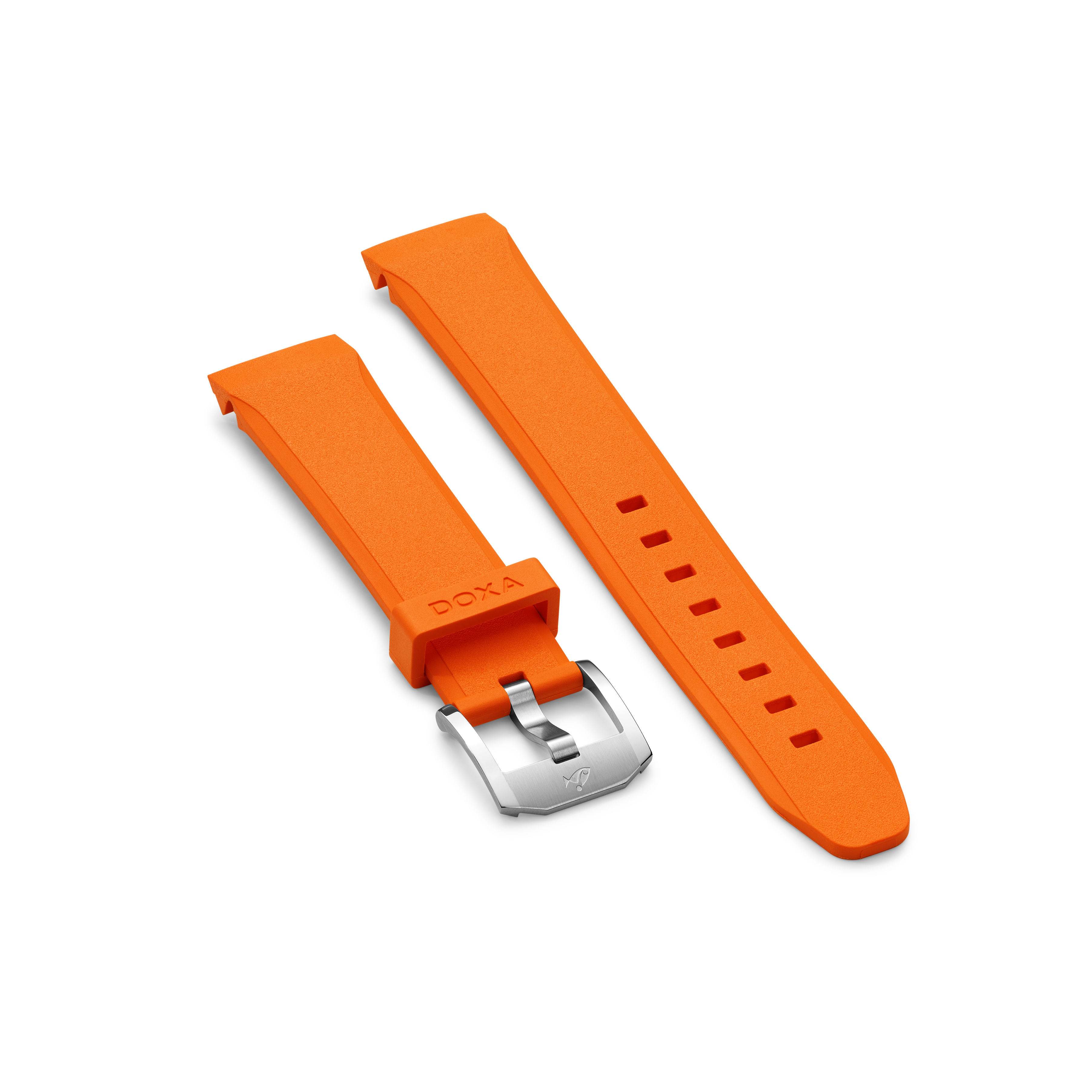 Bracelet en caoutchouc avec boucle ardillon, Orange