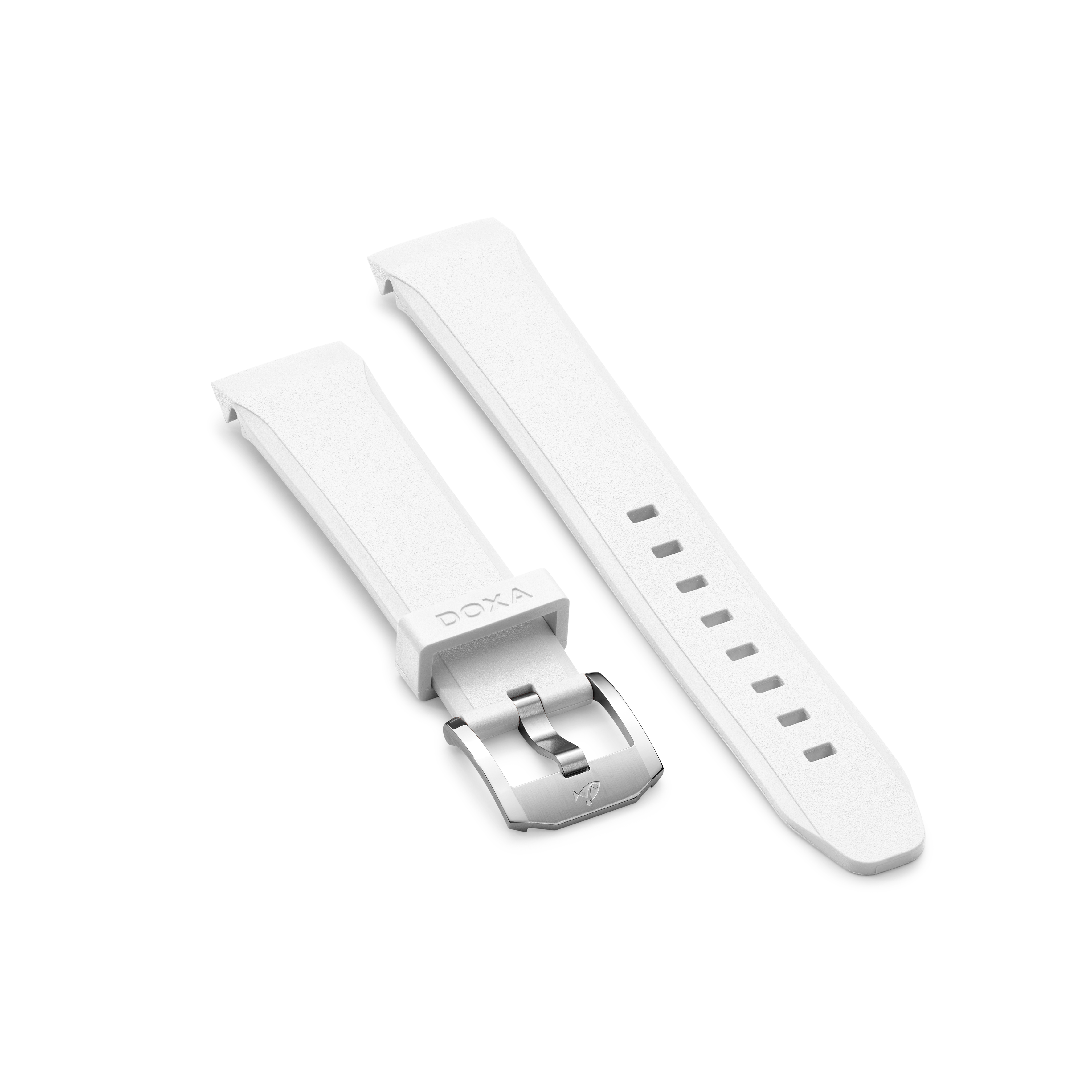 Bracelet en caoutchouc avec boucle ardillon, Blanc