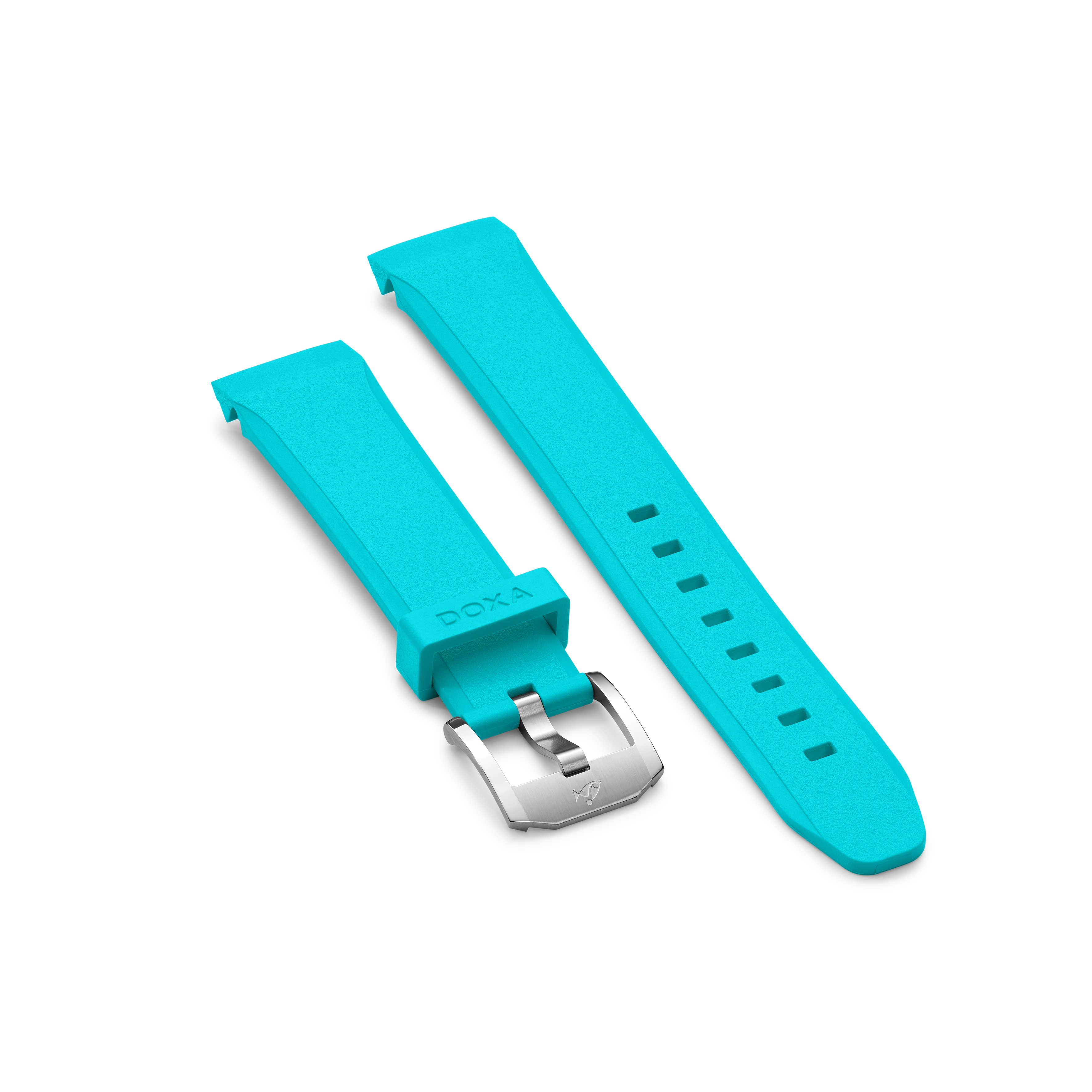 Bracelet en caoutchouc avec boucle ardillon, Turquoise