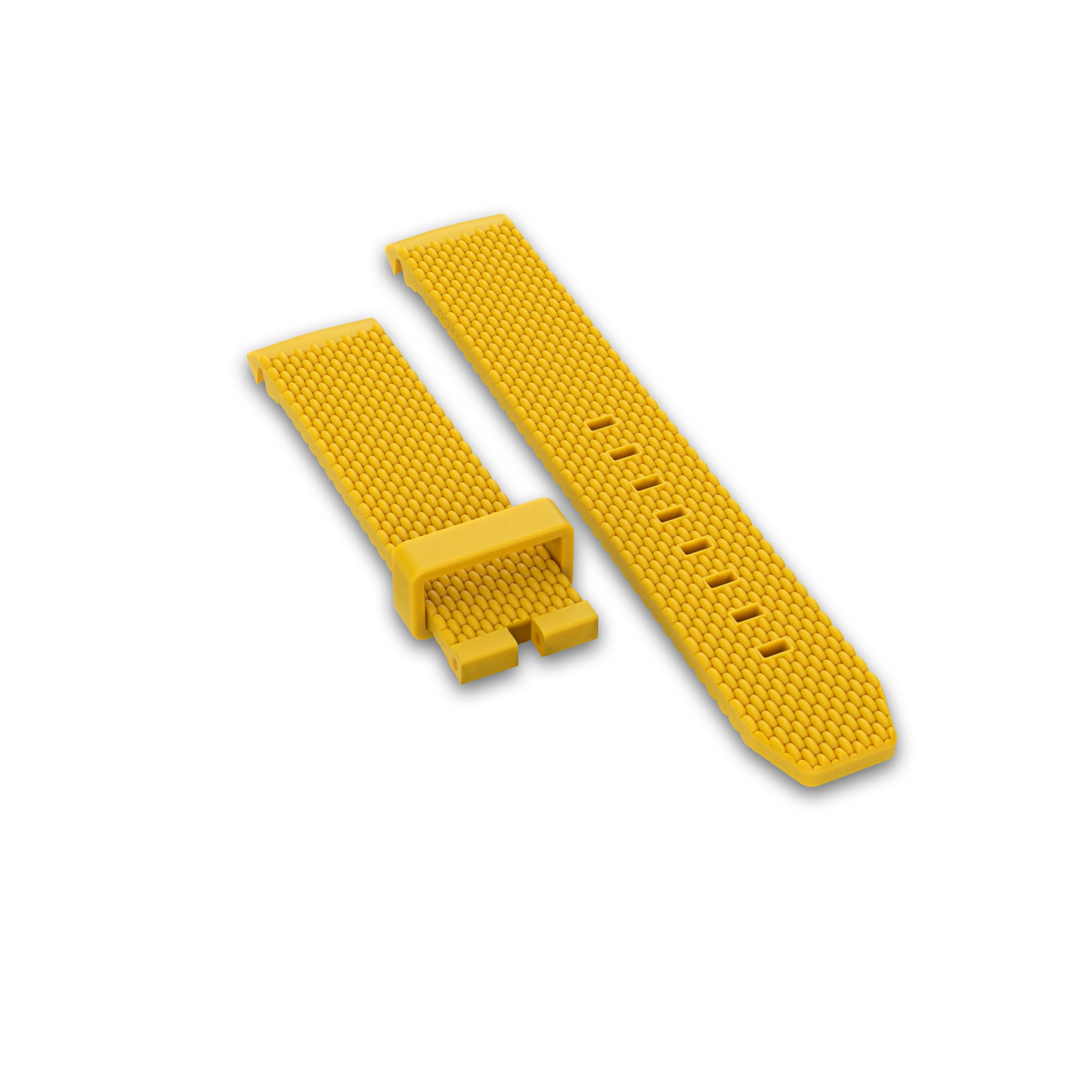 Bracelet en caoutchouc avec boucle, jaune