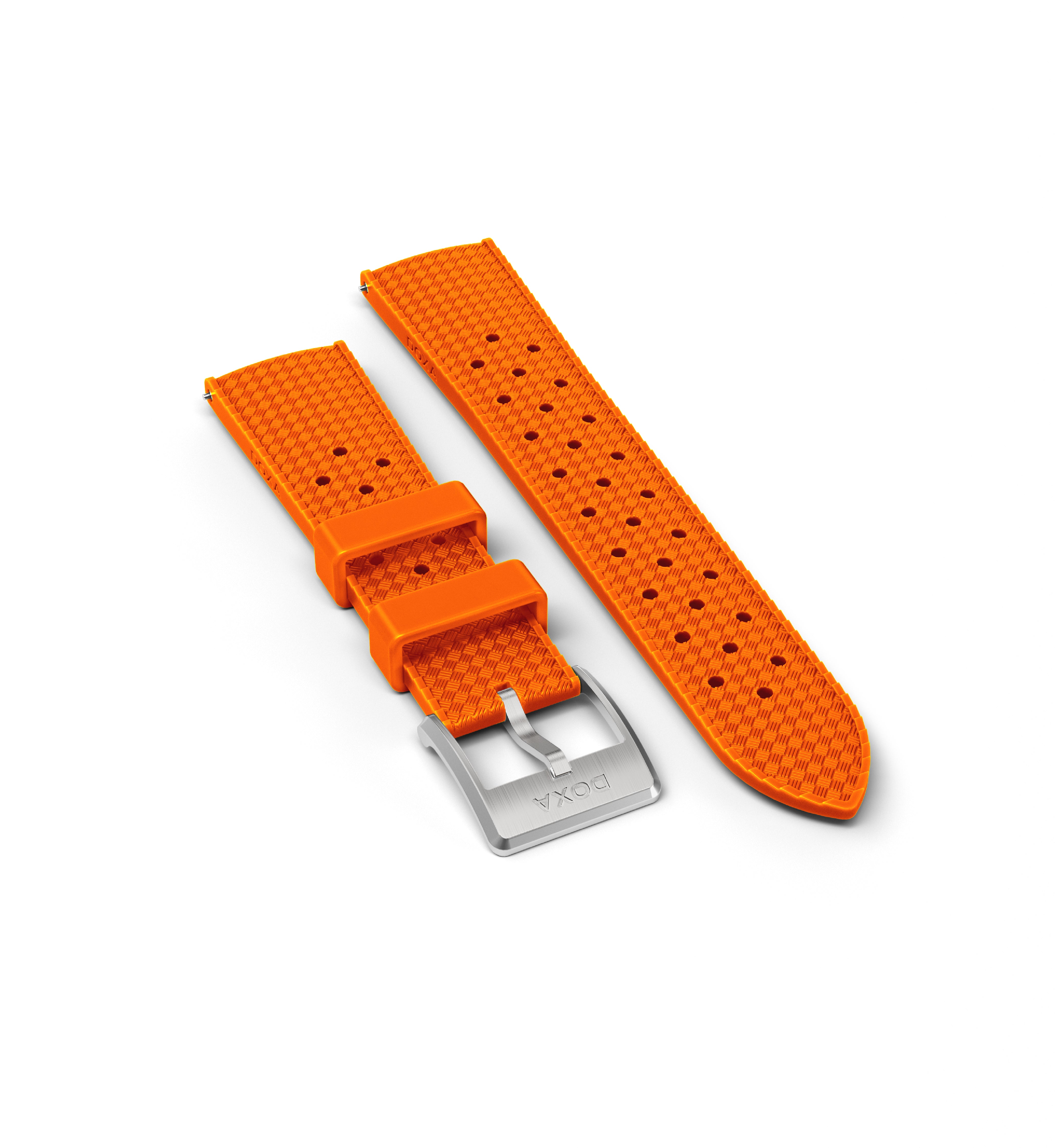 Bracelet Dive Flex en caoutchouc avec boucle ardillon, Orange