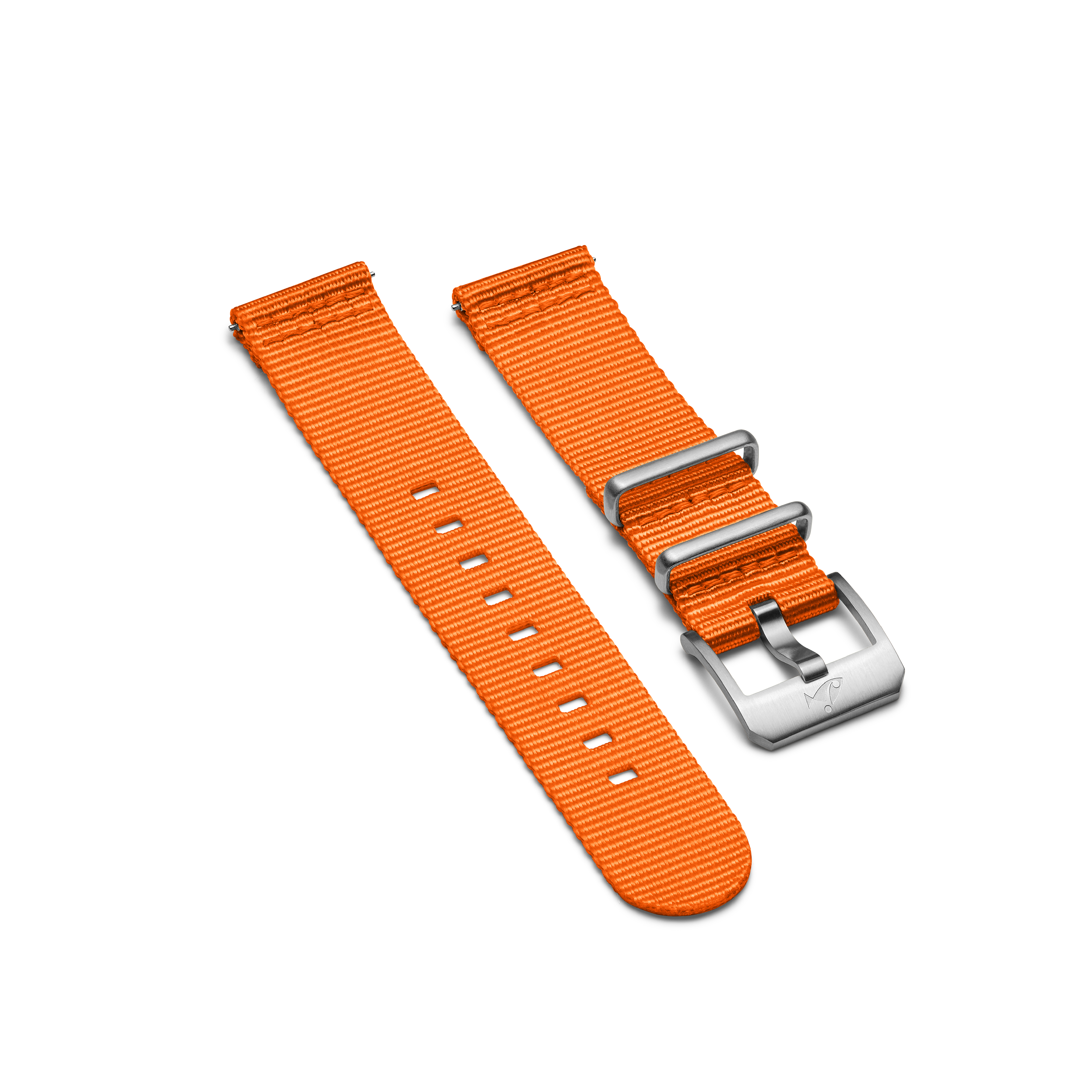 Bracelet NATO avec boucle ardillon en acier, Orange