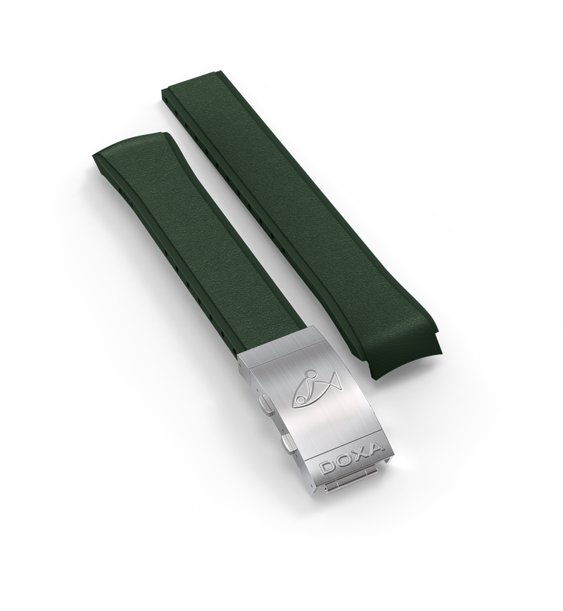 Kautschuk Armband mit Faltschliesse, Grün 
